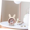 ULTECHNOVO Adorable Luminous Rabbit Shape Clock Silent Desktop Decorative Alarm