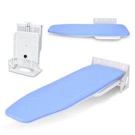Wall Mounted Ironing Board 38.7 x 12 Inch, 180° Swivel Heavy Duty Ironing Board with Heat Resistant Cover, Space Saving Wall Mount Folding Ironing Boards for Small Spaces Home Laundry Room