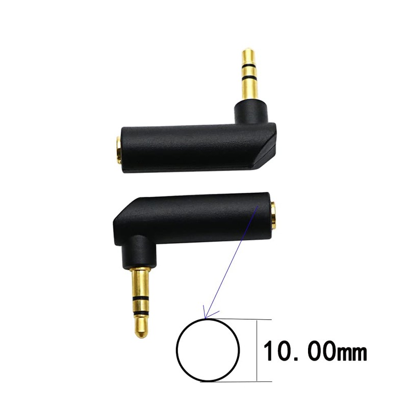 rgzhihuifz 3.5mm Angle Male to Female Audio Adapter, 90 Degree