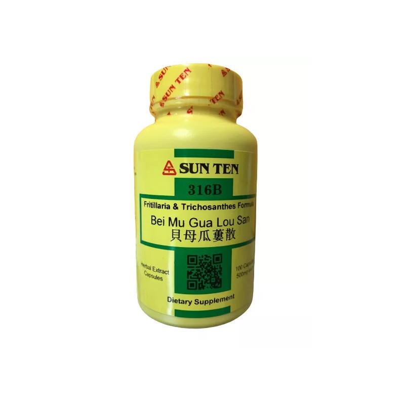 Sun Ten - Fritillaria & Trichosanthes Formula,100 Capsules / Bei