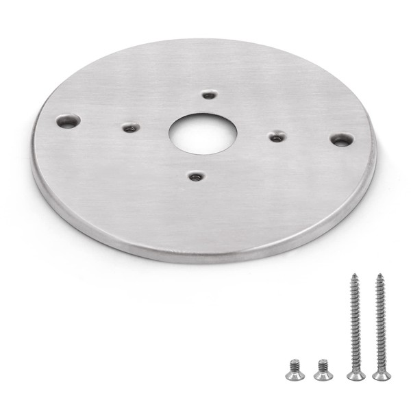 THALASSA Boat Reading Light Brushed Base Plate, Stainless Steel, Hole
