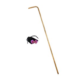 Craps Dice Dealer Rattan 36" Stick + Genuine Las Vegas Casino Dice (Bally's (Purple Frosted))