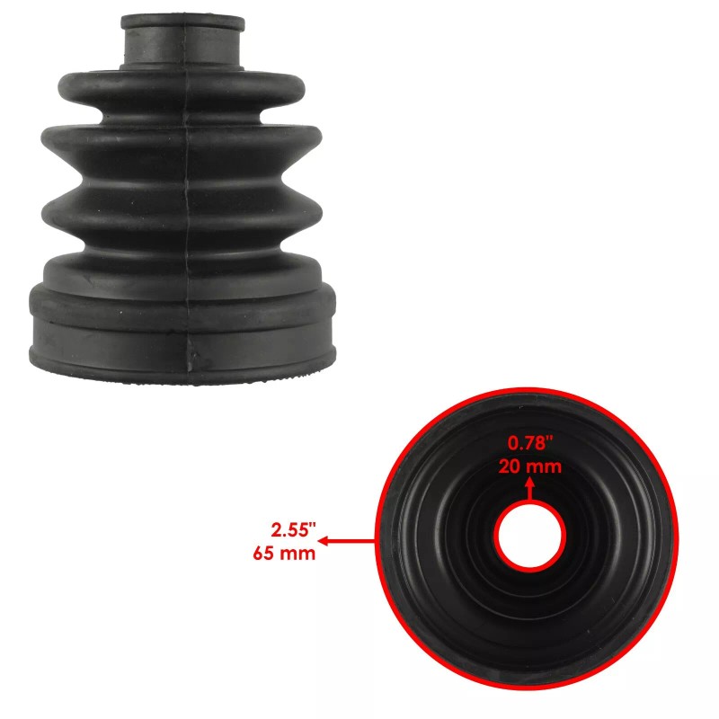 Caltric 2 Rear Axle Inner Outer CV Boot Kit for