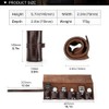 CONTACT'S FAMILY for 6 Watch Roll Strap Leather Portable Travel