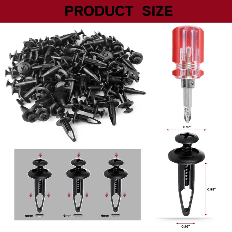Xislet 100 Pcs Plastic Rivets Compatible with Rhino 450 660