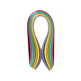 Multicolor Quilling Paper Strips Set-36Colors 180pcs- Length21inch-Quilling Strips Paper Filigree Rolling Coil Lucky Star Strip (10mm-3/8inch)