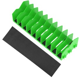 Plier Organizer Rack with Nonslip Rubber Base 10 Slots Plier Rack Space Saving Organizer Plastic Pliers Cutters for Tool Box Drawer(green)