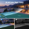 WESECUU 3MP Outdoor Wifi Low Power Battery Camera HD Lens