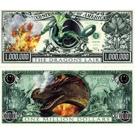 American Art Classics Pack of 5 - Dragon Million Dollar Bill
