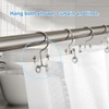 TOPROD 24 Pack Shower Curtain Hooks Rings, Double Sided Shower