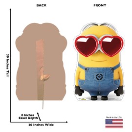 Cardboard People Bob Heart Sunglasses Life Size Cardboard Cutout Standup - Minions