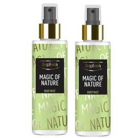 Infinix DeepFresh Body Mist Magic of Nature - Pack of 2 (5.7 Oz each) – Long-Lasting Perfume Spray with Pear, Pineapple, Tangerine, Raspberry, Water Lily, Jasmine, Sweet Vanilla & Amber
