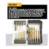 DEWALT 23 Pc Hex Titanium Nitride Twist Drill Bit Set,