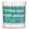 Urban Leaves Beauty Cotton Swabs Round + Pointed, 200 Count,