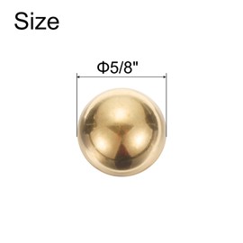 sourcing map 10pcs Precision Solid Brass Bearing Balls 5/8" Industrial Brass Ball Spheres for Machinery, Automotive, and DIY