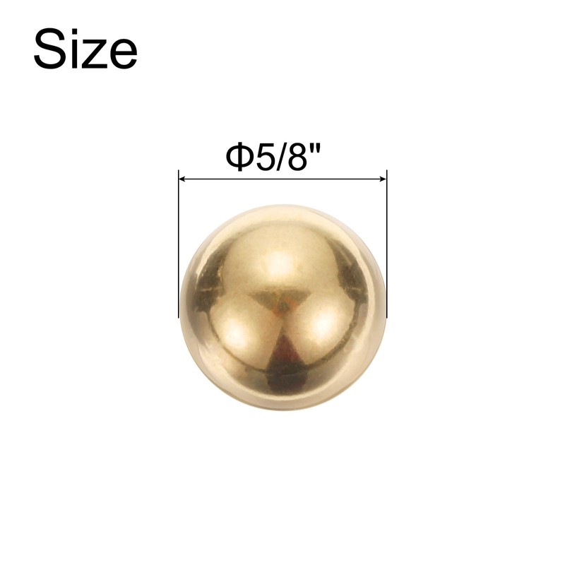 sourcing map 10pcs Precision Solid Brass Bearing Balls 5/8" Industrial