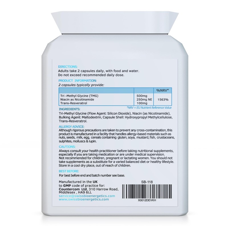 Vitamin B3 Nicotinamide - High Strength no Flush Niacin -