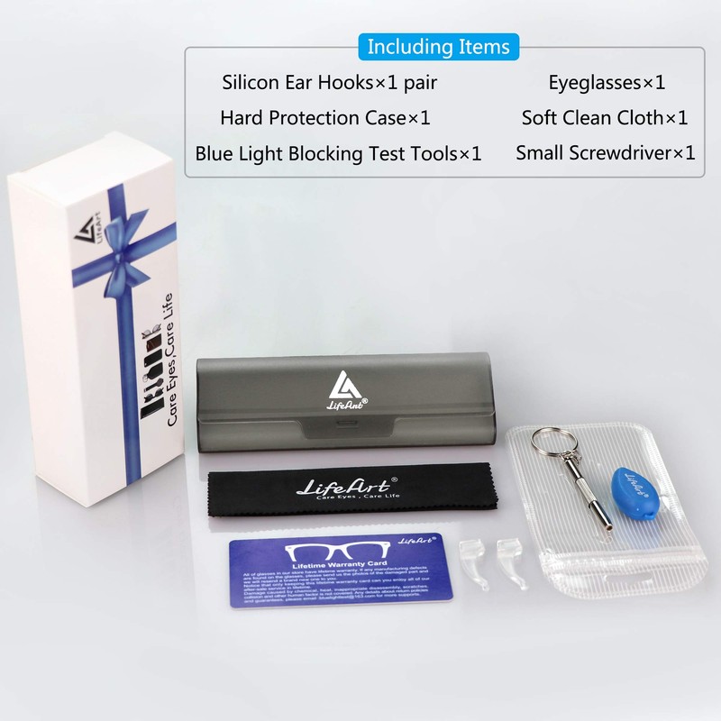 LifeArt Blue Light Blocking Glasses, Anti Eyestrain, Computer Reading Glasses