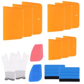 Mardatt 14Pcs Body Filler Spreaders Kit Includes 4", 5", 6" Automotive Body Fillers, Plastic Spreader, Felt Edge Squeegees and Gloves for Applying Fillers Putties Glazes and Caulks