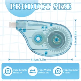 TELEXSUN Original Correction Tape, Easy-To-Use Anti Tear Tape, Lightweight and Compact, Instantly Correct Errors for Schools, Offices, Companies, and Homes