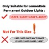 lemonrole Permanent Outdoor Lights Extension Lead Waterproof Cord （Only Suitable