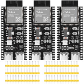 3pcs ESP32-S3-DevKitC-1-N16R8 Development Board Integrated 2.4GHz WiFi Bluetooth 5.0 ESP32-S3-WROOM-1 Microcontroller Processor Dual Type C Interface for Arduino