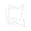 Dopro 11 Hole ST Strat One Humbucker Guitar Pickguard Scratch