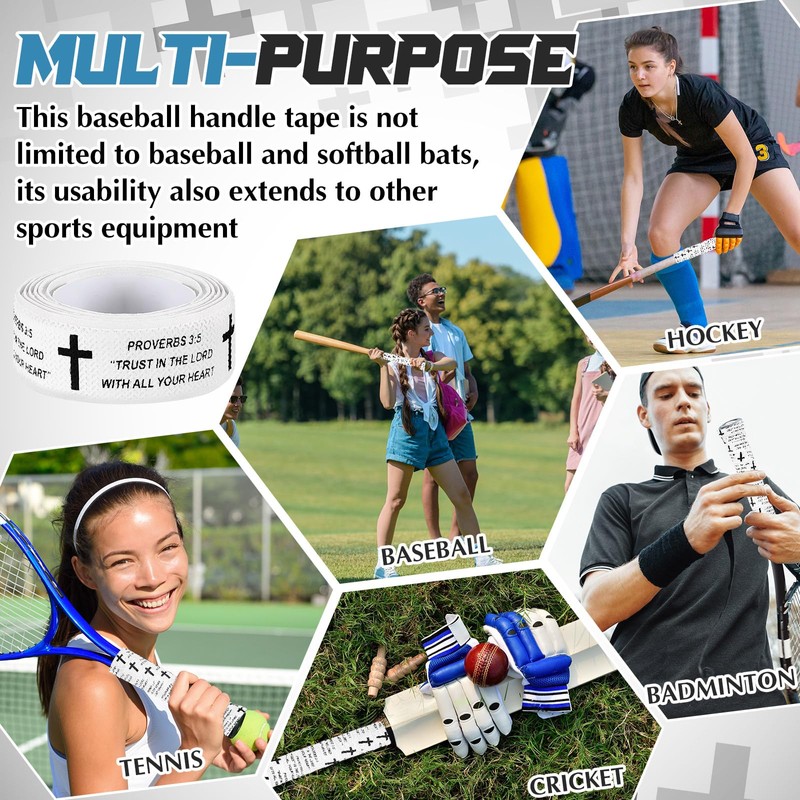 Pushglossy Christian Baseball Bat Grip Tapes 1.5mm Faith Cross Bat