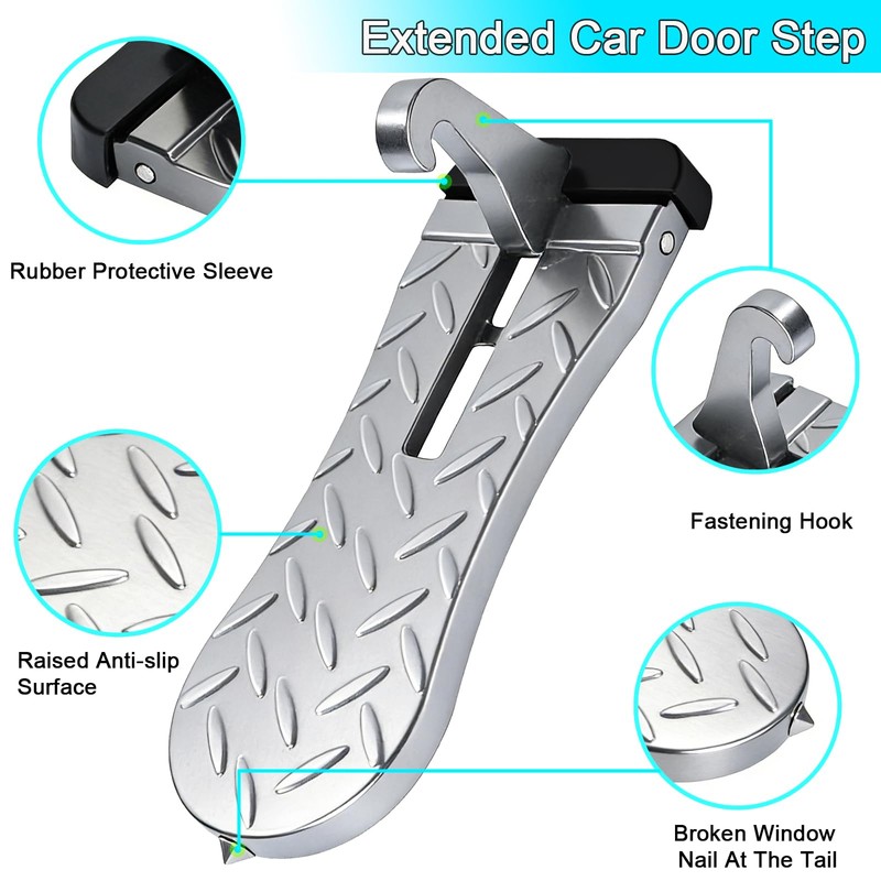 2PCS Car Door Step for Car Roof Access with Latch