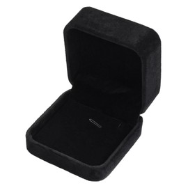 WEIXINDIY Velvet Necklace Pendant Gift Box Jewelry Box Jewelry Display 2.8 x 2.8 x 1.6 inches (Black)