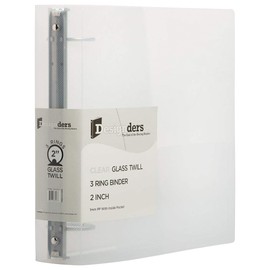 JAM PAPER Plastic 2 inch Binder - Clear 3 Ring Binder - Sold Individually