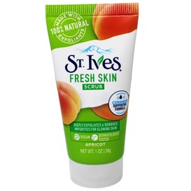 St. Ives Fresh Skin Scrub, Deep Exfoliator Skin Care for Clean, Glowing Skin, Apricot, 1 OZ