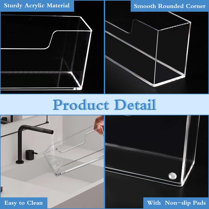 Acrylic Napkin Holder, Vertical Waterproof Splashing Guest Towel Holder for