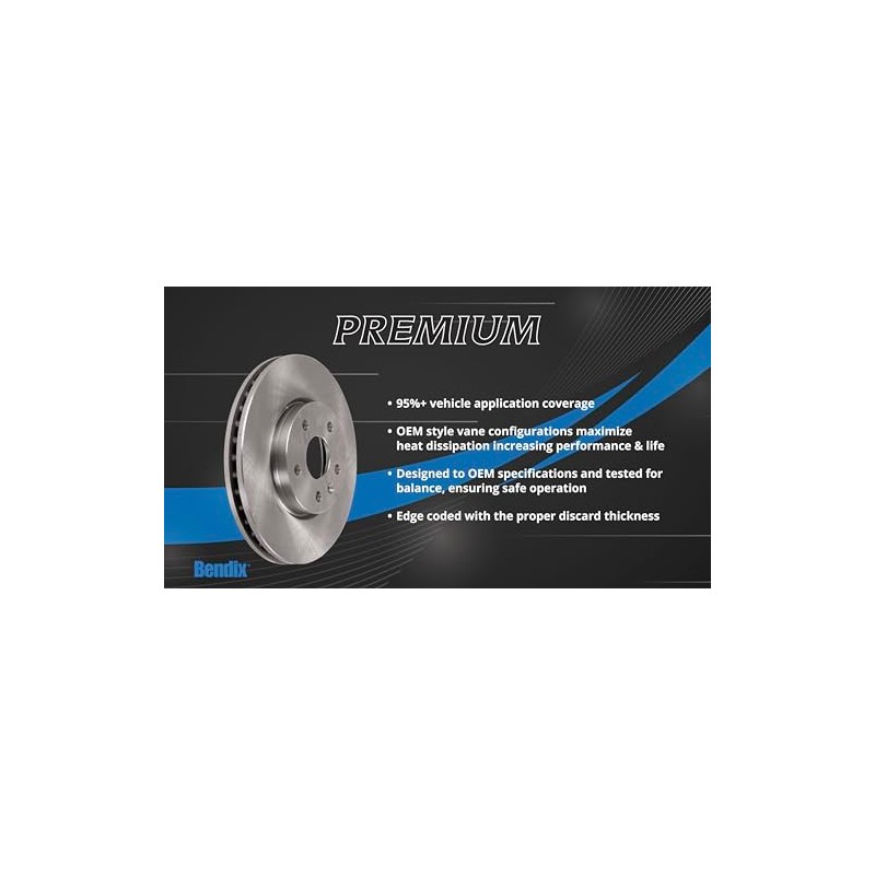 Bendix Bendix Premium PRT6287 Front Brake Rotor for Chrysler 200