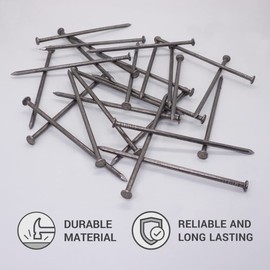 Marcopol (Pack of 30 pcs) Carbon Steel 4.0 x 120 mm Construction Nails, Flat Round Head, Multi-Purpose Common Wire Nails, Woodwork (30, 4.0 x 120 mm)