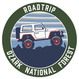 Roadtrip! Ozark National Forest, Arkansas Decal Decorative Auto Vinyl Die-Cut Sticker ~Vacation Souvenir Travel Explore More Wander Adventure Series