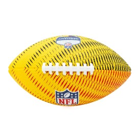Wilson Pallone da Football NFLGermany Games Tailgate, Design A Ciottoli Con Cuciture Robuste, Realizzato Con Maestria Per Una Presa e Una Resistenza Superiori, Colore: Nero/Rosso/Giallo, Taglia Junior