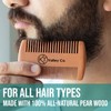 Handcrafted Pear Wood Beard Comb for Men - Fine and