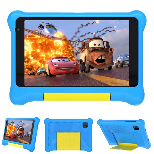 HiGrace Tablet for Children 7 Inch Android 12, Quad Core Children's Tablet 2GB RAM + 32GB ROM, Dual Camera, Child Lock, WiFi Bluetooth, Kids Tablet with Tablet Case (Blue)