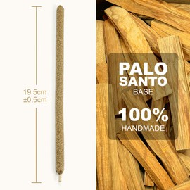 MUT22 12 Handmade Incense Sticks of Palo Santo with Myrrh, of Peruvian Origin, Long-Lasting