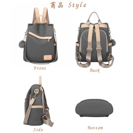 Mies' Oxford Fabric Shoulder Bag, Rucksack, Backpack, Stylish, Women's, Small, Travel, Work or School Bag, Lightweight, Cute, Gift, Handbag, Bag, 2-Way, Shoulder Bag, Waterproof, Rucksack, Black