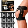 PreCut Kinesiology Tape for Knees, 15PCS Black Extra Adhesive Athletic