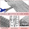 M METERXITY 2 Yards Sew Stitch on Spikes Stud Cone