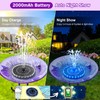 SZMP 3.5W Solar Fountain for Bird Bath with 2000mAh Battery