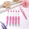 Beadthoven 5pcs Beadable Pens with 10pcs Refills, DIY Bead Pens