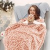 Orange Blanket Women Soft Fleece Blankets Lightweight Coral Fuzzy Warm