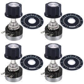 DaFuRui RV24YN20S Carbon Film Rotary Taper Potentiometer，4pcs B102 1K Potentiometer Single Turn Carbon Film Rotary Taper Potentiometer Used for Inverter Speed Regulation