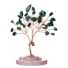 Aroncent Healing Meditation Crystal Tree: Malachite Crystal Tree with Rose