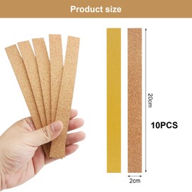 10 Stück 200*20*2mm Korkenstreifen Selbstklebend,Hutband Innen zum Verkleinern,Korkstreifen Dehnungsfuge,Hutband Innen Selbstklebend,Hut Verkleinerung Zum Anpassen Der Hutgröße,für Alle Hutarten