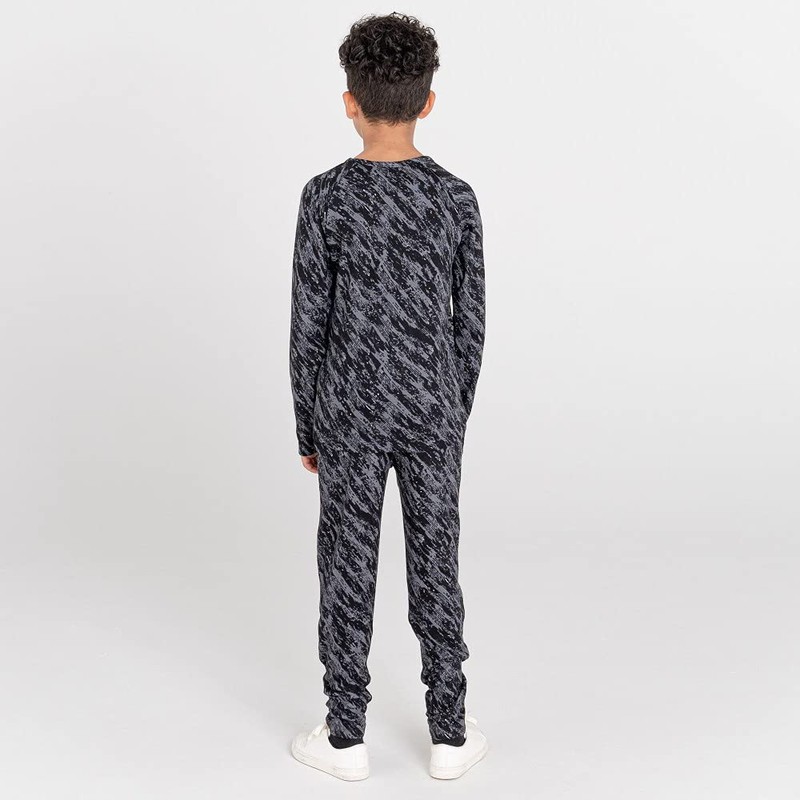 Dare2b Kid's Partition Base Layer Set Leggings, Black Shard, 15